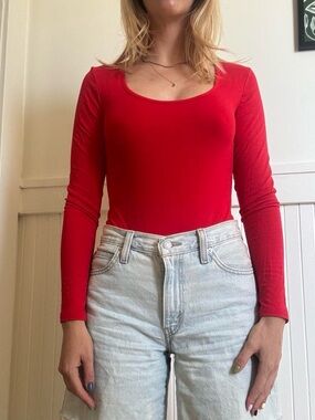 Red bodysuit